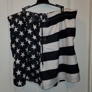 Black & White American Swim Shorts – 3XL